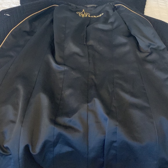 Mackage black wool jacket with leather detail in XS. - Picture 5 of 9